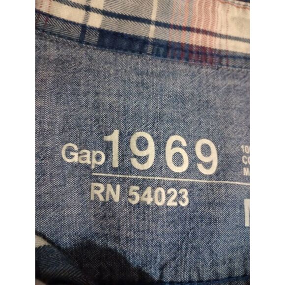 Gap Shirt Men's Medium Flannel Button Front Long Sleeve - Picture 5 of 8